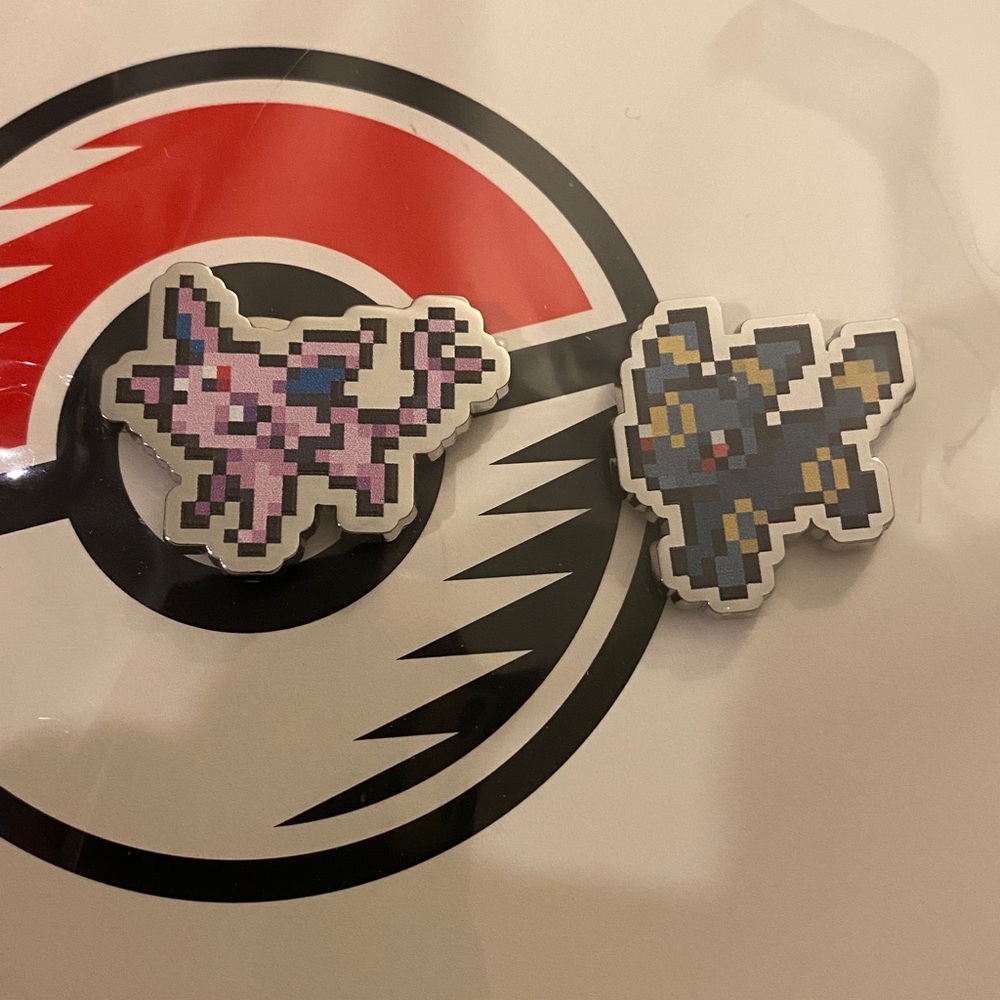 NWT Pokemon Center Pixel Pins - Espeon & Umbreon - Picture 2 of 5